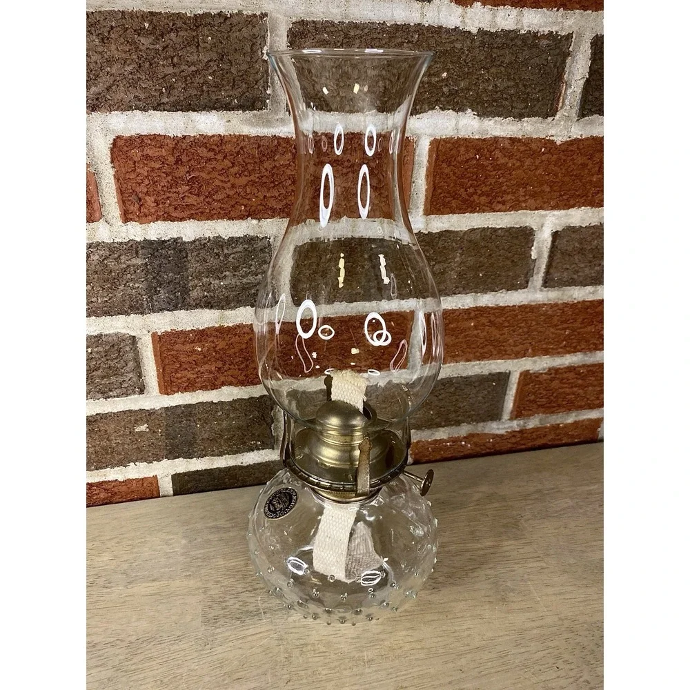Lamplight Farms Vintage Oil‎ Kerosene Lamp Hobnail Bumpy Chimney Top Hurricane